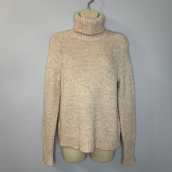 J. Crew Wool Blend Knit Turtle Knit Pink Sweater Preppy Casual Sz XS New - Picture 1 of 11